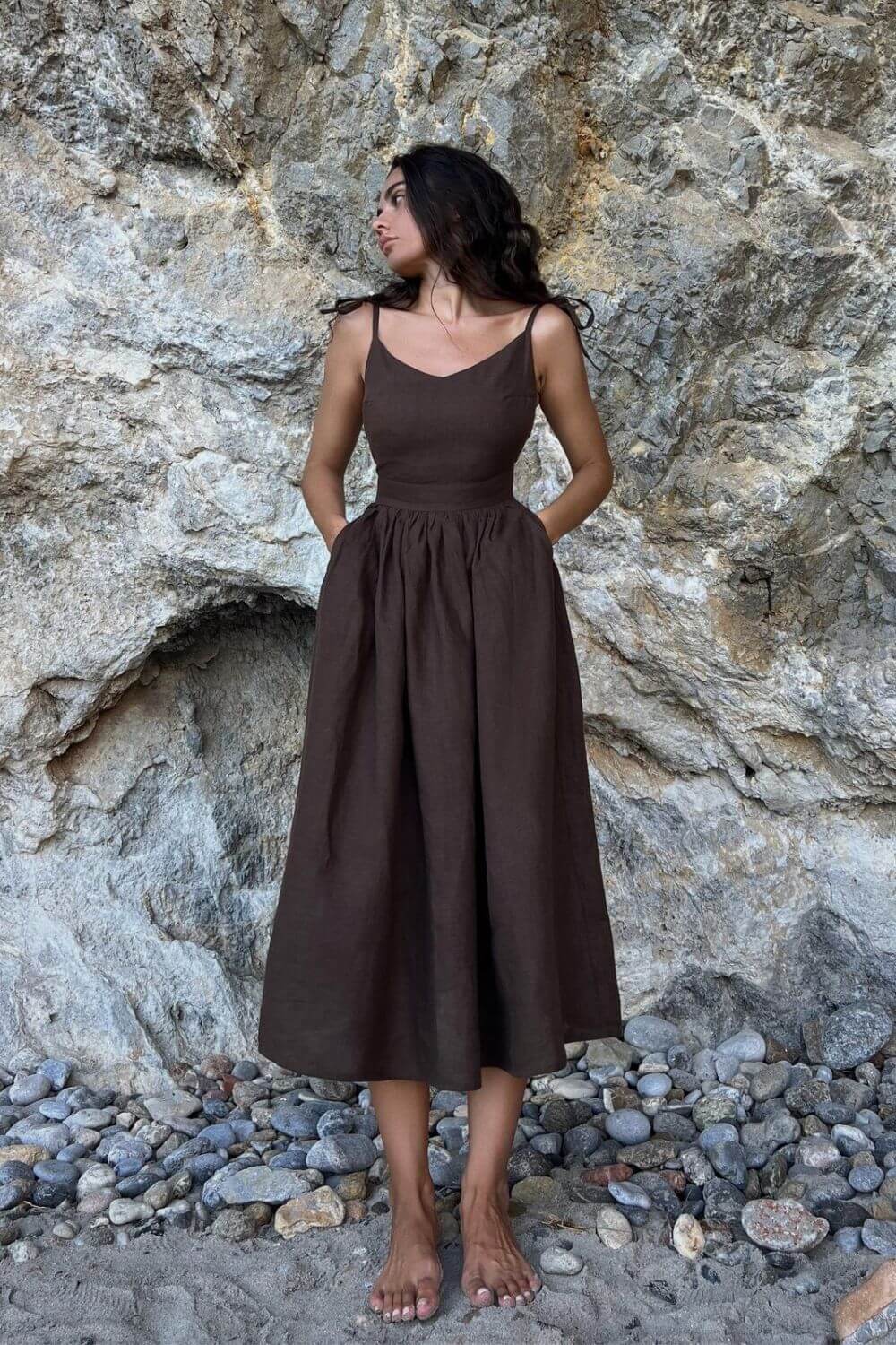 Vestido Midi de Lino Gianna