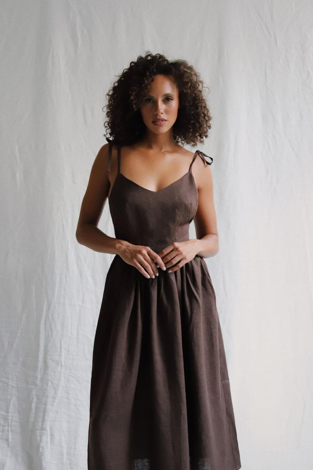 Vestido Midi de Lino Gianna