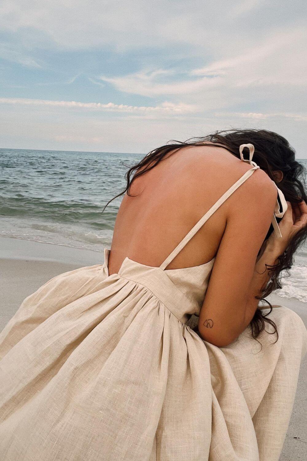 Vestido Midi de Lino Gianna